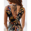 Printed Tie Dress Women - happyshop365247
