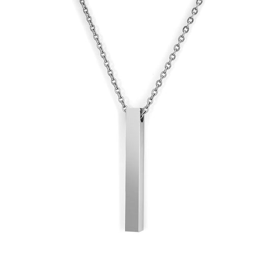 Fashion Simple Pendant Necklace for Men Women Stainless Steel Geometric Interlocking Chain Choker Male Jewelry Accessories Gifts - happyshop365247
