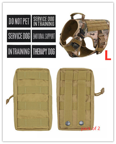 Military Tactical Dog Harness German Shepherd Adjustable Pet Dog Back - happyshop365247