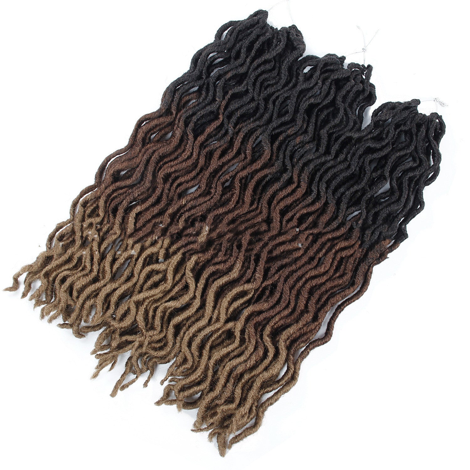 Ombre Curly Crochet Hair Synthetic Braiding Hair Extensions - happyshop365247