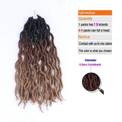 Ombre Curly Crochet Hair Synthetic Braiding Hair Extensions - happyshop365247