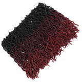 Ombre Curly Crochet Hair Synthetic Braiding Hair Extensions - happyshop365247