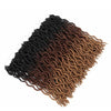 Ombre Curly Crochet Hair Synthetic Braiding Hair Extensions - happyshop365247