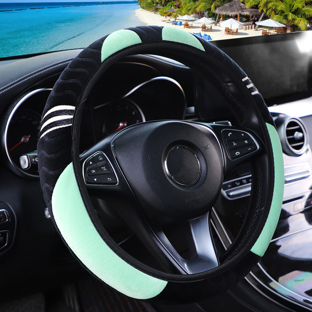 Comfortable Soft Plush Car Ornament Without Inner Ring Steering Wheel Cover