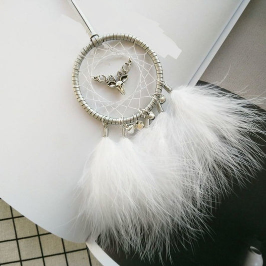 Car Rearview Mirror Retro Feather Pendant
