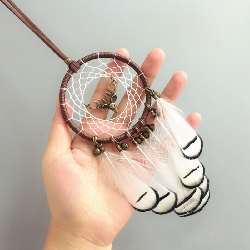 Car Rearview Mirror Retro Feather Pendant