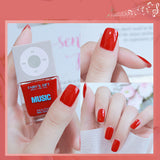 Odorless, Baking-free Nail Polish, Non-peelable Oily Nail Polish, Cherry Color Nail Polish - happyshop365247