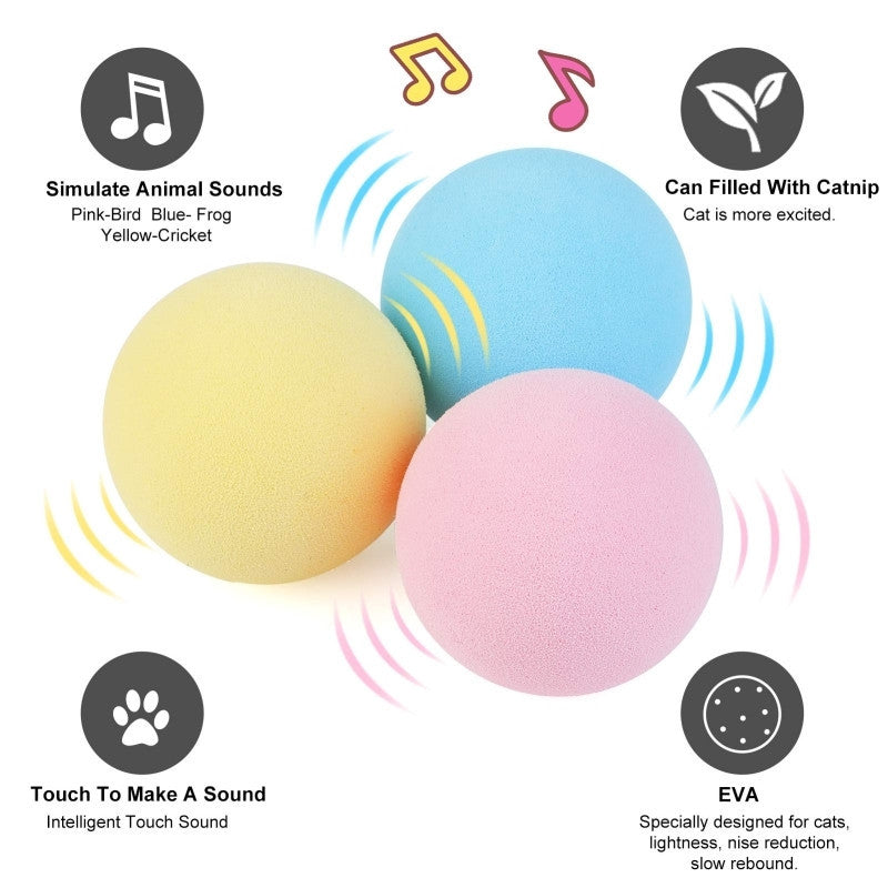 Smart Cat Toys Interactive Ball Catnip Cats Toy Playing Ball - happyshop365247