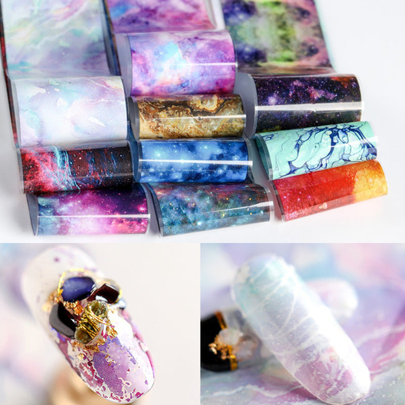 Popular Nail Applique Retro Night Starry Sky Starry Paper - happyshop365247