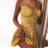 Floral Dress Mini Camisole Dress Women - happyshop365247