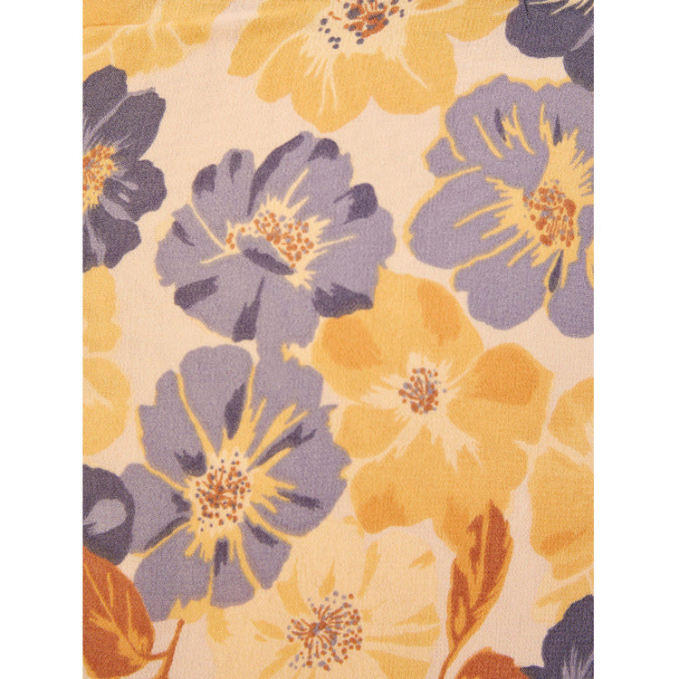 Violet Print Suspender Long Dress Dress Women - happyshop365247