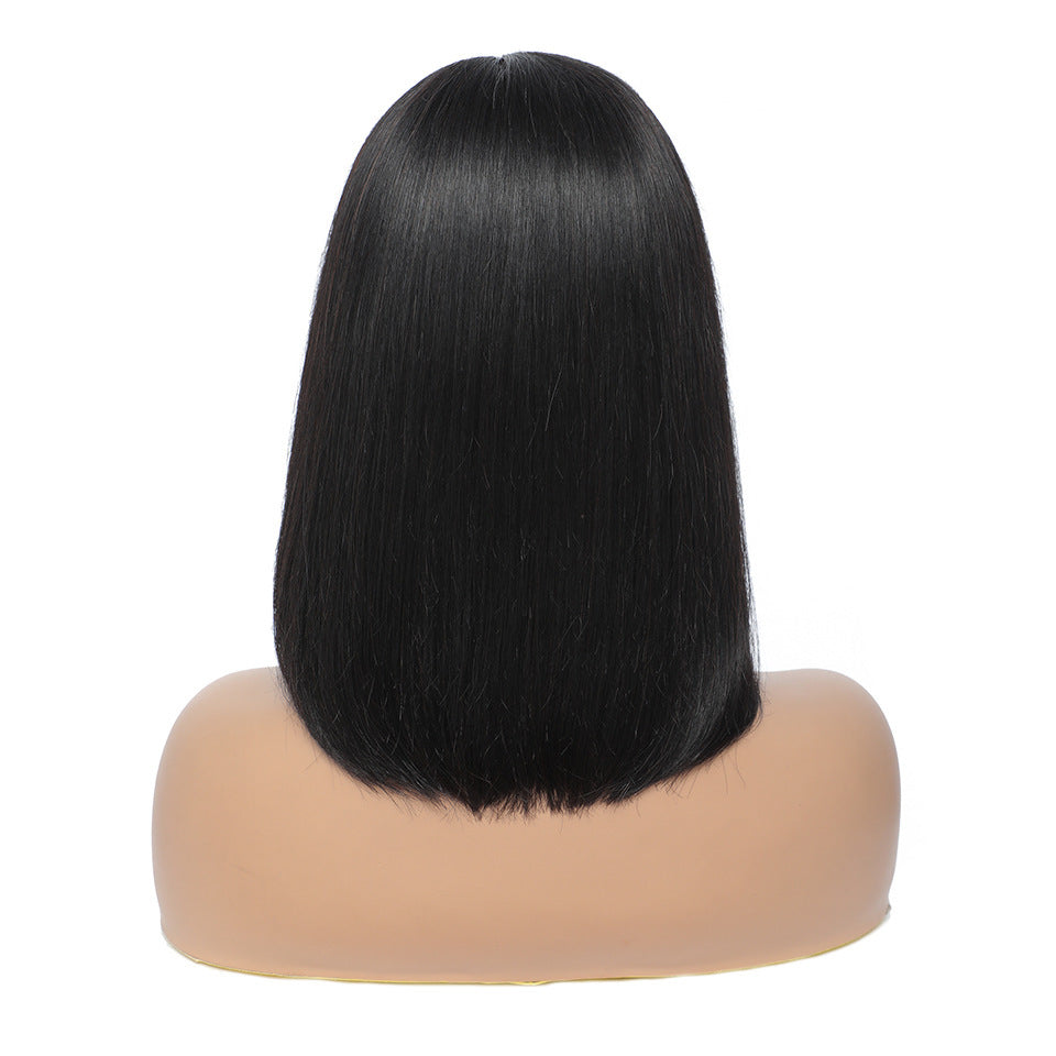 Women's Short Hair Series Real Hair Bob Headgear - happyshop365247