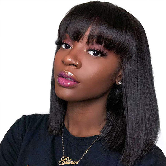 Unice Hair Full Machine Human Hair Wigs For Black Women - happyshop365247