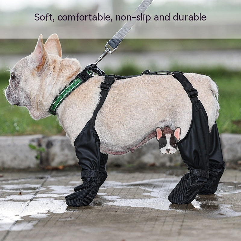 Waterproof Dog Shoes Adjustable Dog Boots Pet Breathbale Shoes For Outdoor Walking Soft French Dog Shoes Pets Paws Protector Pet Products - happyshop365247