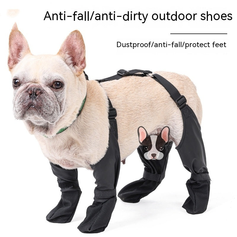 Waterproof Dog Shoes Adjustable Dog Boots Pet Breathbale Shoes For Outdoor Walking Soft French Dog Shoes Pets Paws Protector Pet Products - happyshop365247