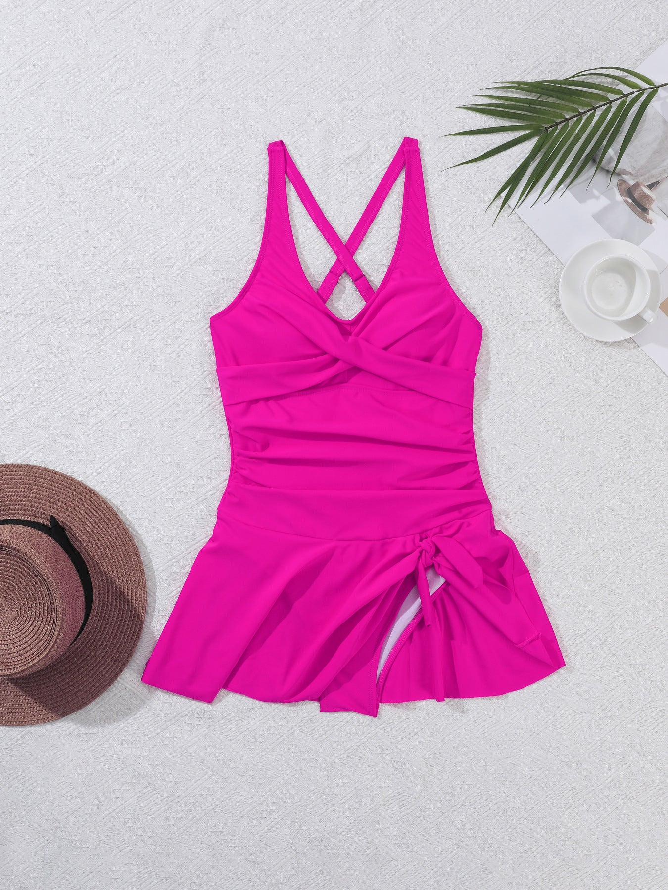 One-piece Sexy Back Cross Bikini Swimsuit - happyshop365247