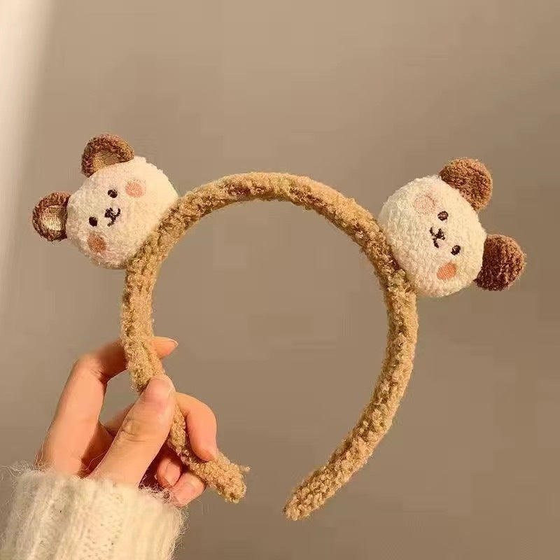 Cute Face Wash Hair Bands Female Cartoon Headwear Hair Band Headband Apply - happyshop365247
