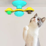 Cat Rotating Windmill Multi-Function Toys Itch Scratching Device Teeth Shining Toy - happyshop365247