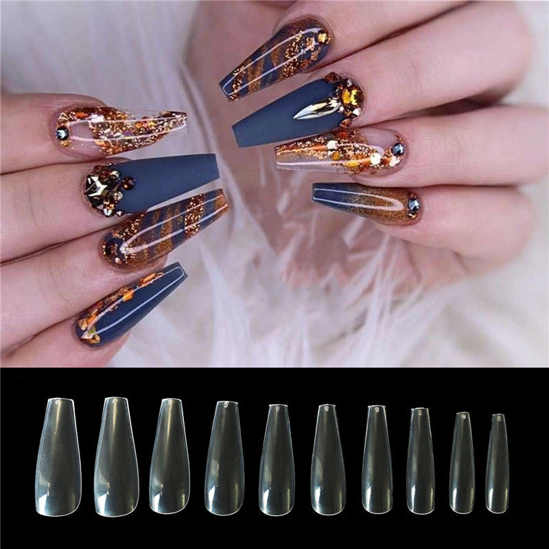 500 tablets of transparent natural color ballet fake nails - happyshop365247