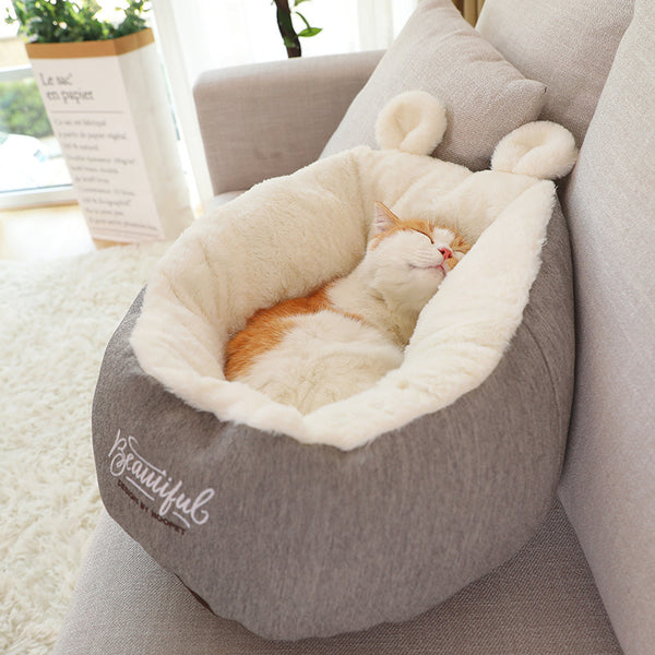 Pet Dog Bed Warming Soft Sleeping Bag Cushion Puppy Kennel - happyshop365247