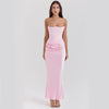 Slim Tube Top Long Dress Sexy Fashion Bandeau Backless Party Evening Dresses For Women Clothing - happyshop365247