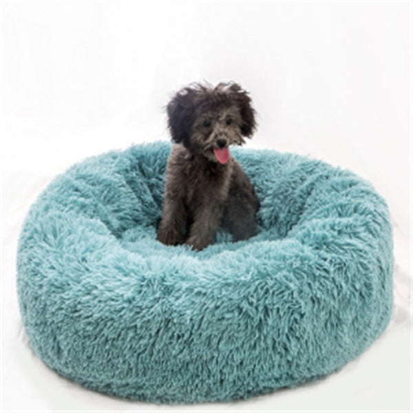 Round Long Hairy Autumn And Winter Nest Pad Cat Mattress - happyshop365247
