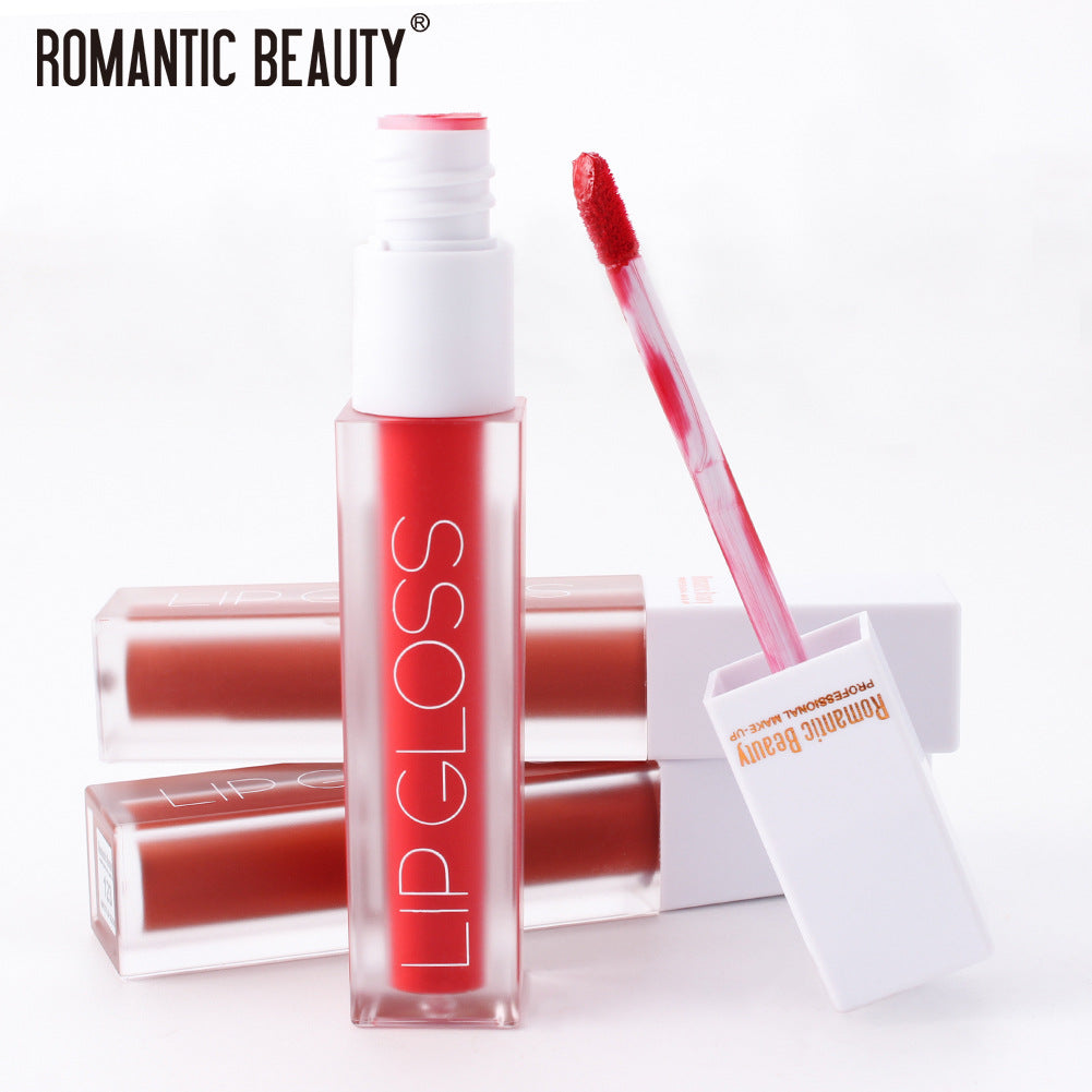 Romantic Beauty Velvet Matte Lip Glaze Non-Stick Lip Gloss - happyshop365247