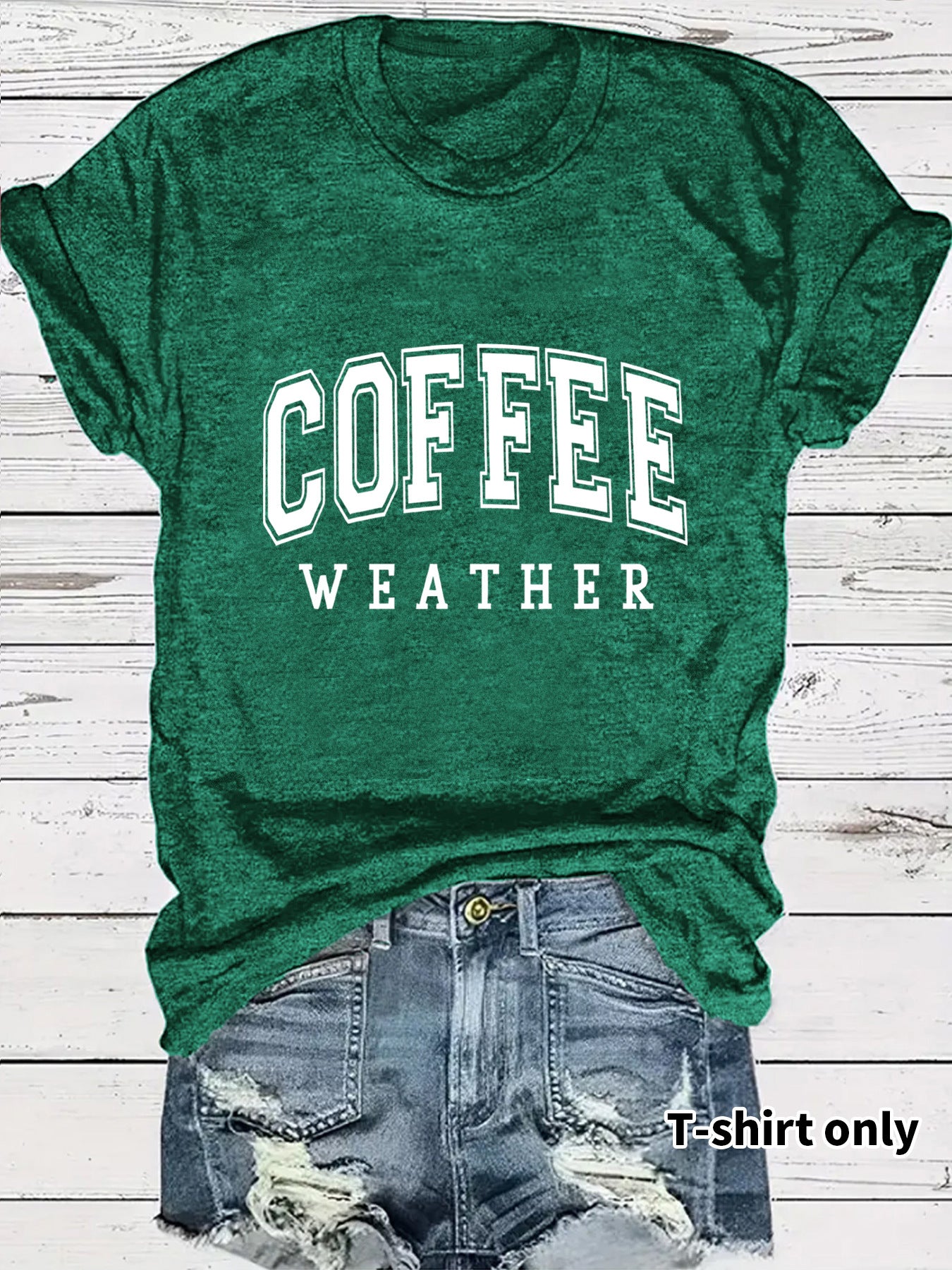 Short sleeved COFFEE pattern