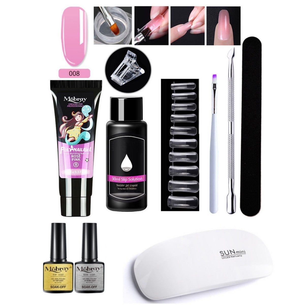 7-Piece Nail Art Crystal Extender Set - happyshop365247