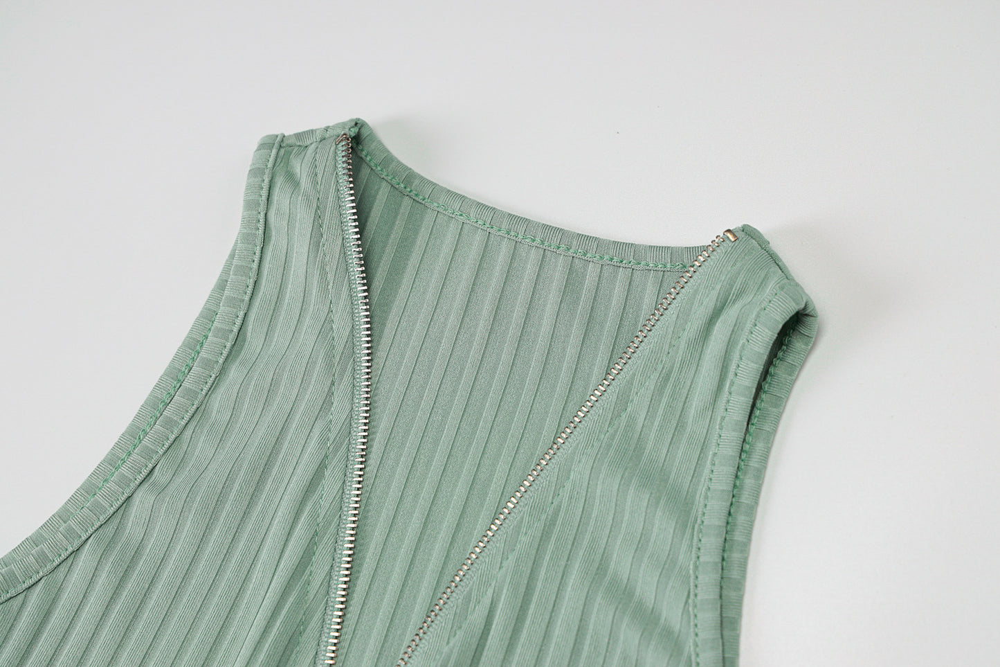 Women Stripe Knitted Women Sleeveless Mini Dress - happyshop365247