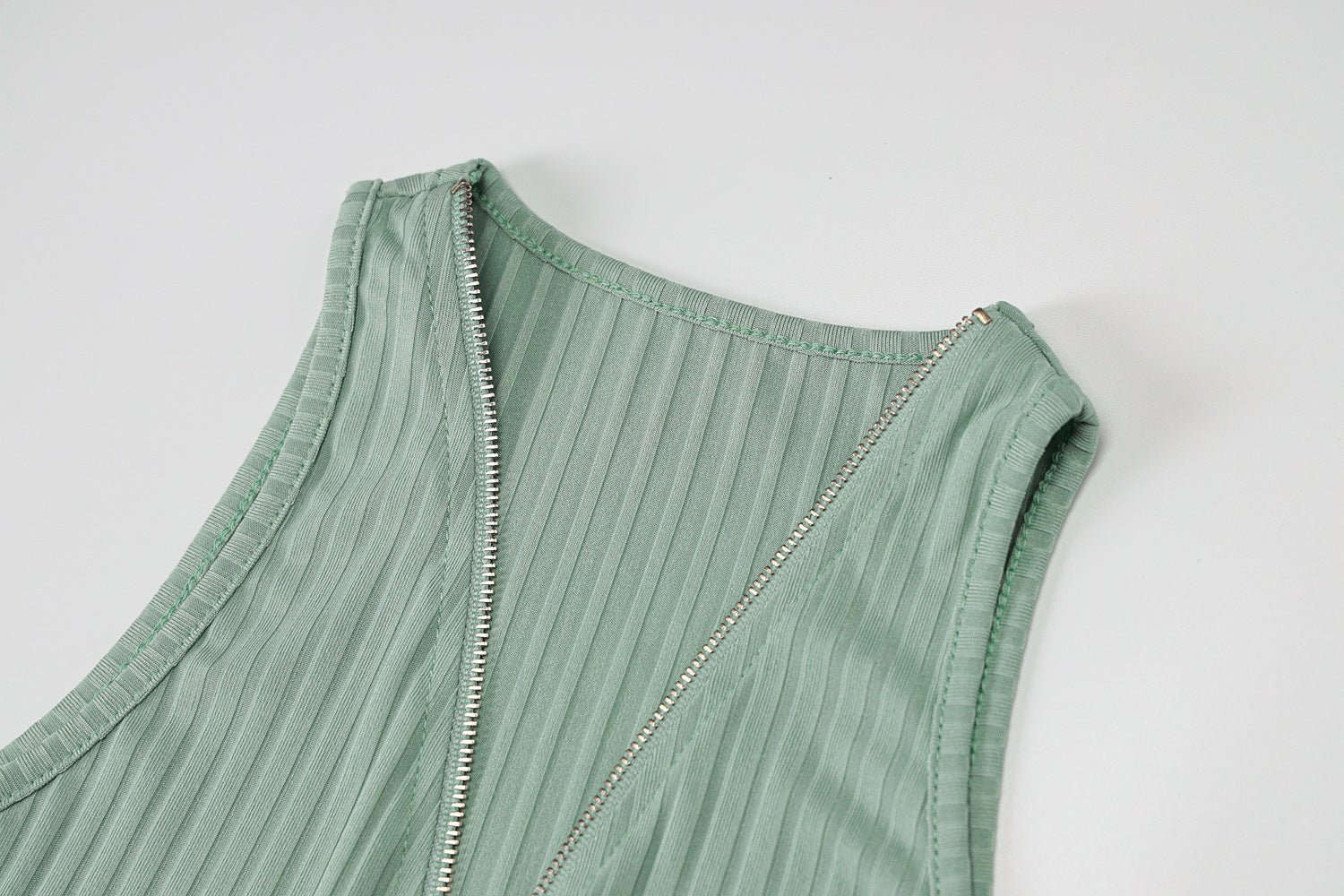 Women Stripe Knitted Women Sleeveless Mini Dress - happyshop365247