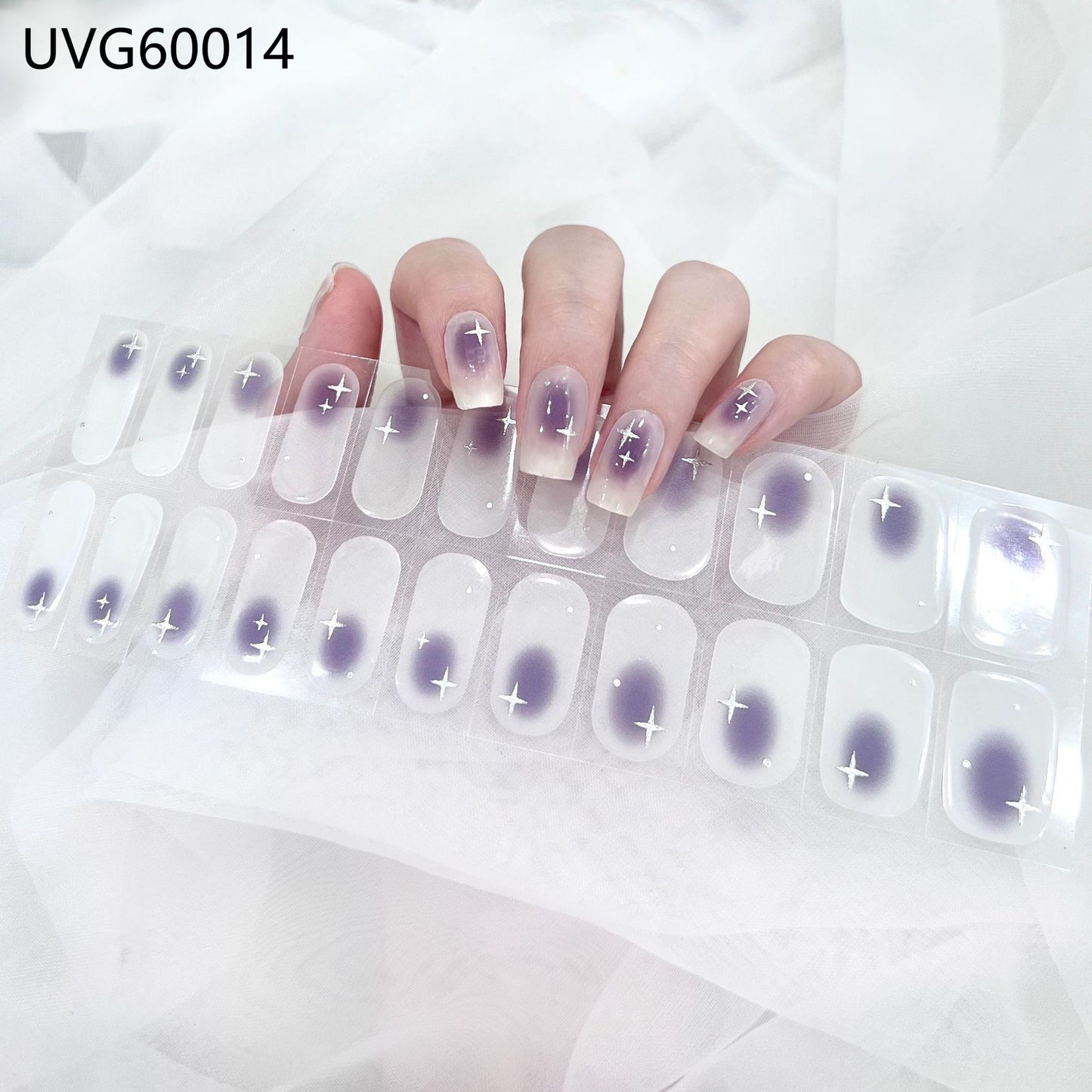 Blush Nail Stickers Uv Semi-baked Gel - happyshop365247