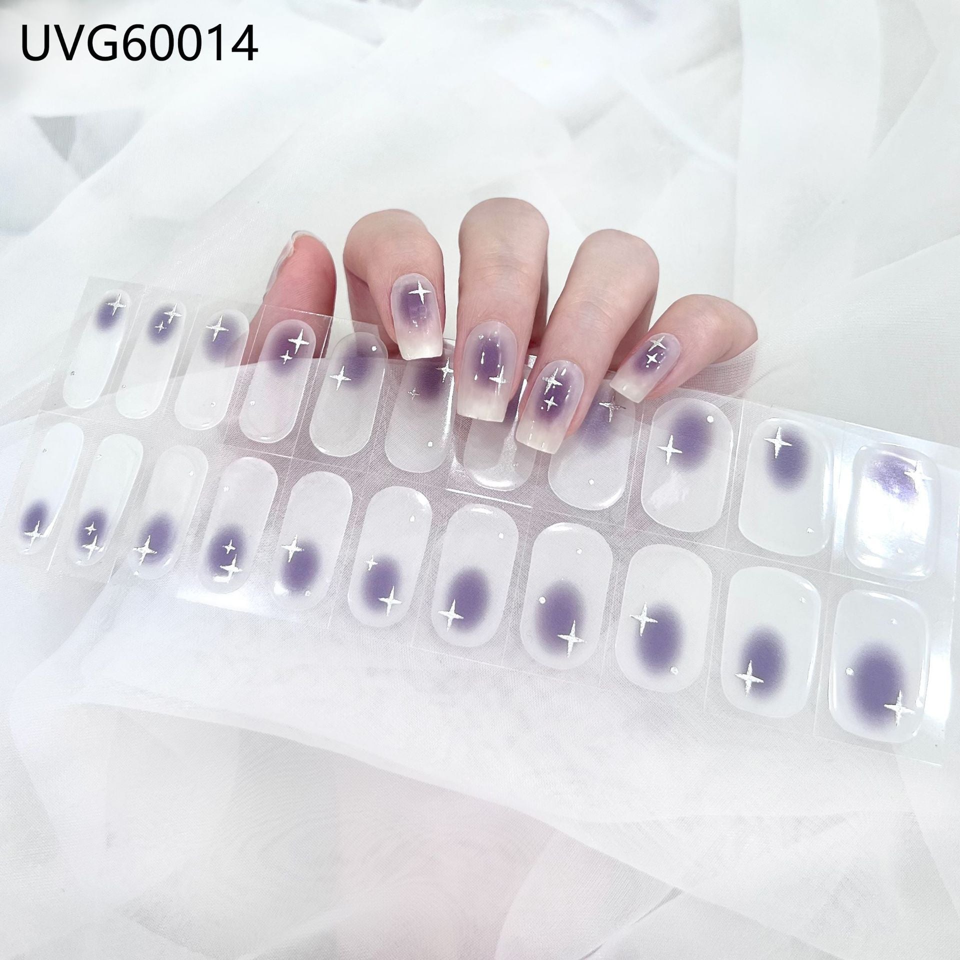 Blush Nail Stickers Uv Semi-baked Gel - happyshop365247