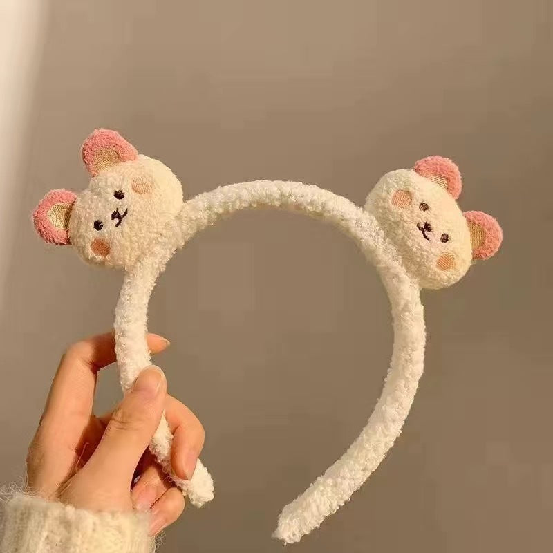 Cute Face Wash Hair Bands Female Cartoon Headwear Hair Band Headband Apply - happyshop365247