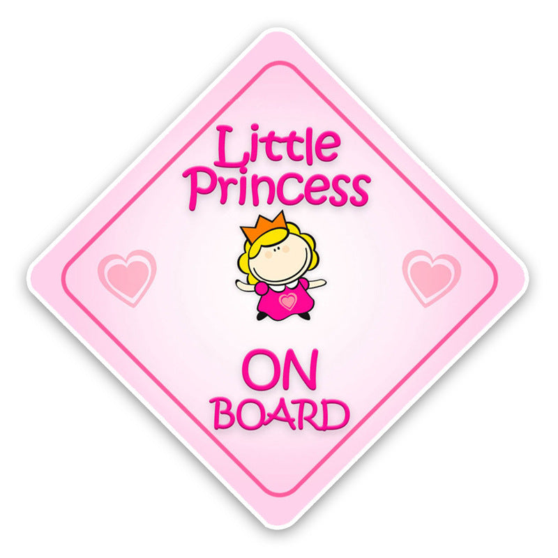 Cross-border Exclusive Sale Baby On Board Bumper Stickers Baby Baby Princess Feeding Bottle Car Reflective Stickers B033