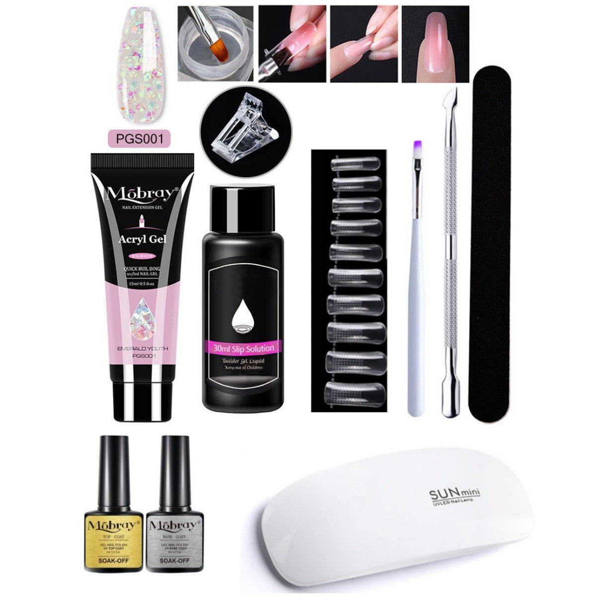 7-Piece Nail Art Crystal Extender Set - happyshop365247