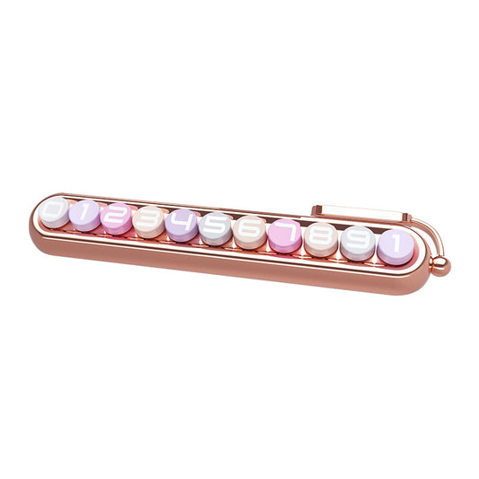 Mobile Phone Number Card For Ladies Temporary Parking Number Plate Cute Ornaments