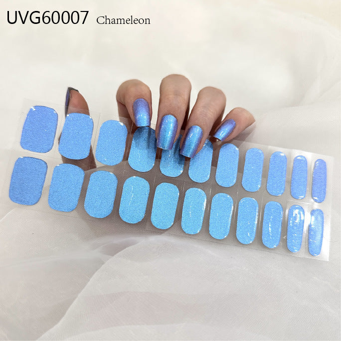 Blush Nail Stickers Uv Semi-baked Gel - happyshop365247
