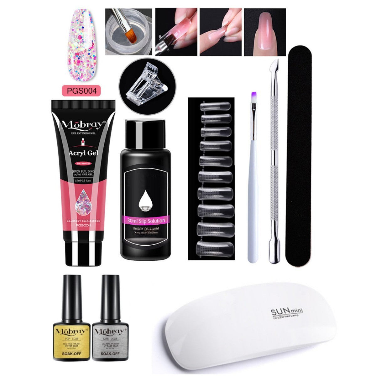 7-Piece Nail Art Crystal Extender Set - happyshop365247