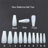 500 tablets of transparent natural color ballet fake nails - happyshop365247