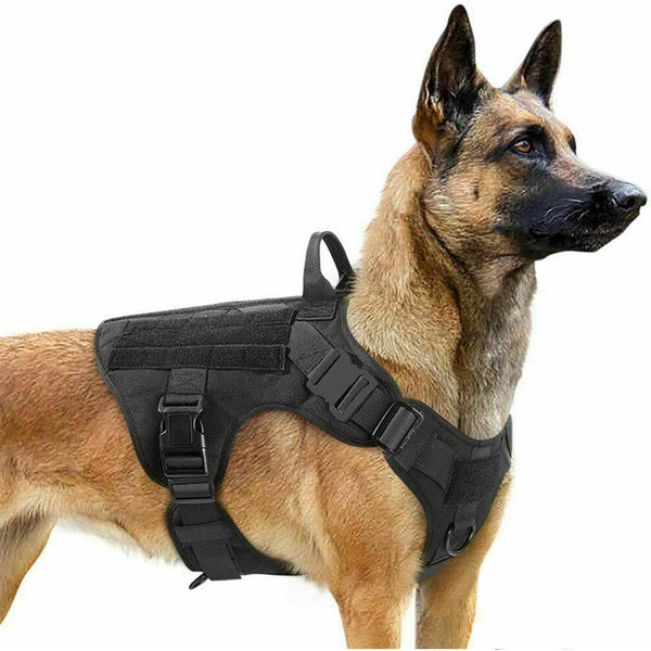 Military Tactical Dog Harness German Shepherd Adjustable Pet Dog Back - happyshop365247