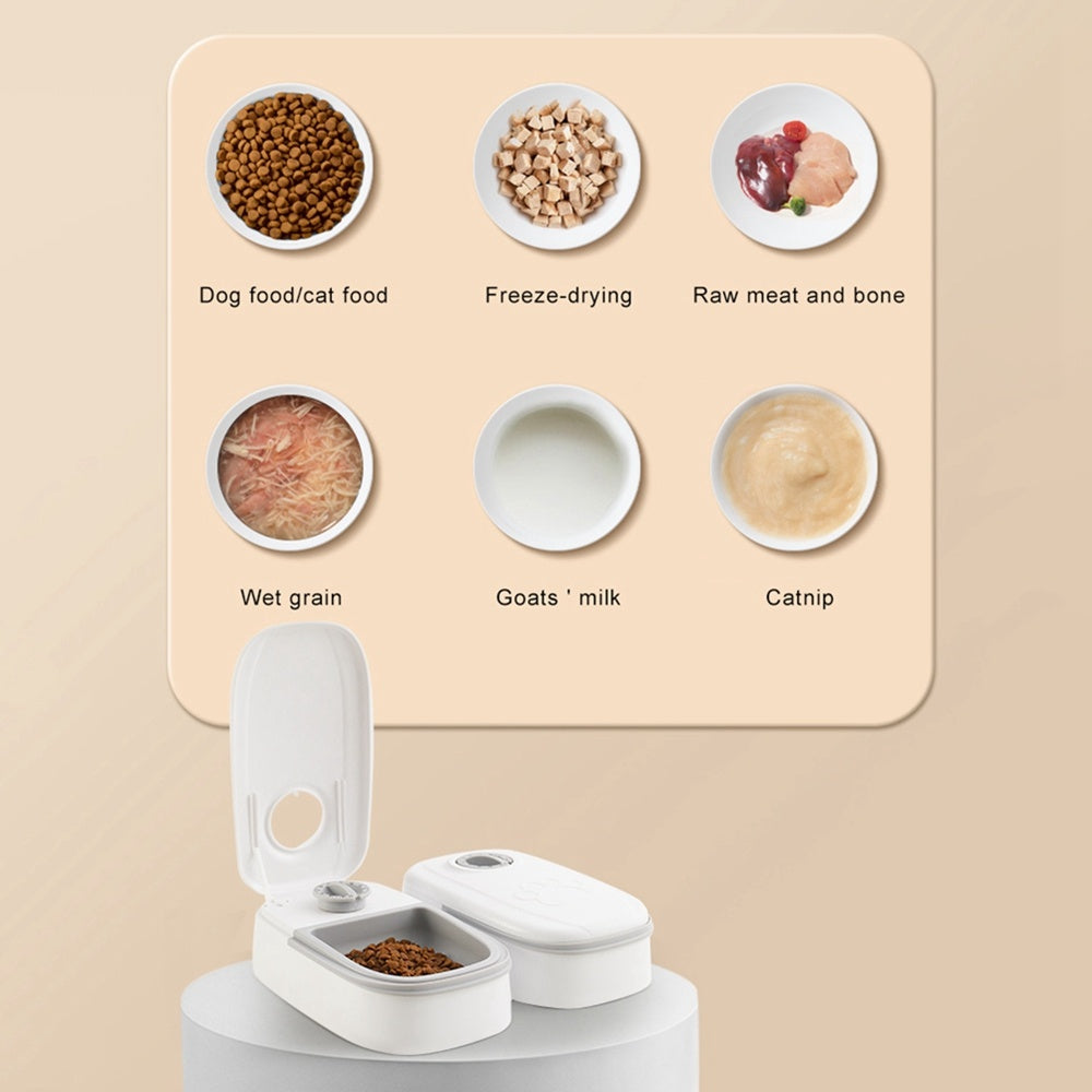 Automatic Pet Feeder Smart Food Dispenser For Cats Dogs Timer Stainless Steel Bowl Auto Dog Cat Pet Feeding Pets Supplies - happyshop365247