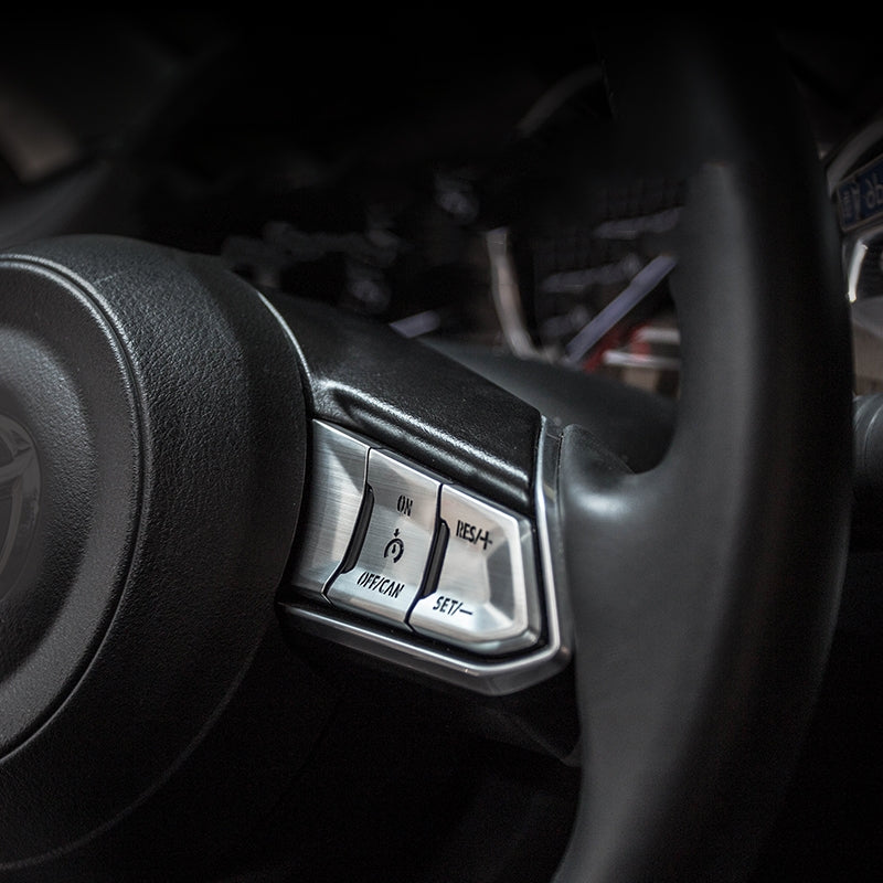 Atz Modified Steering Wheel Transparent Button Aluminum Alloy Decorative Sticker