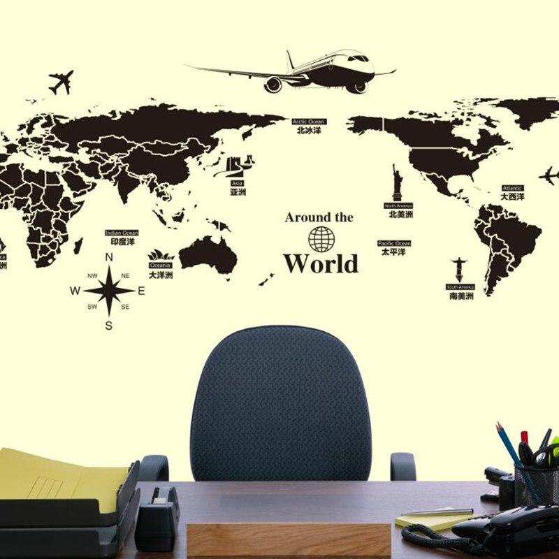 World Map Wall Can be removed Stickers DIY - happyshop365247