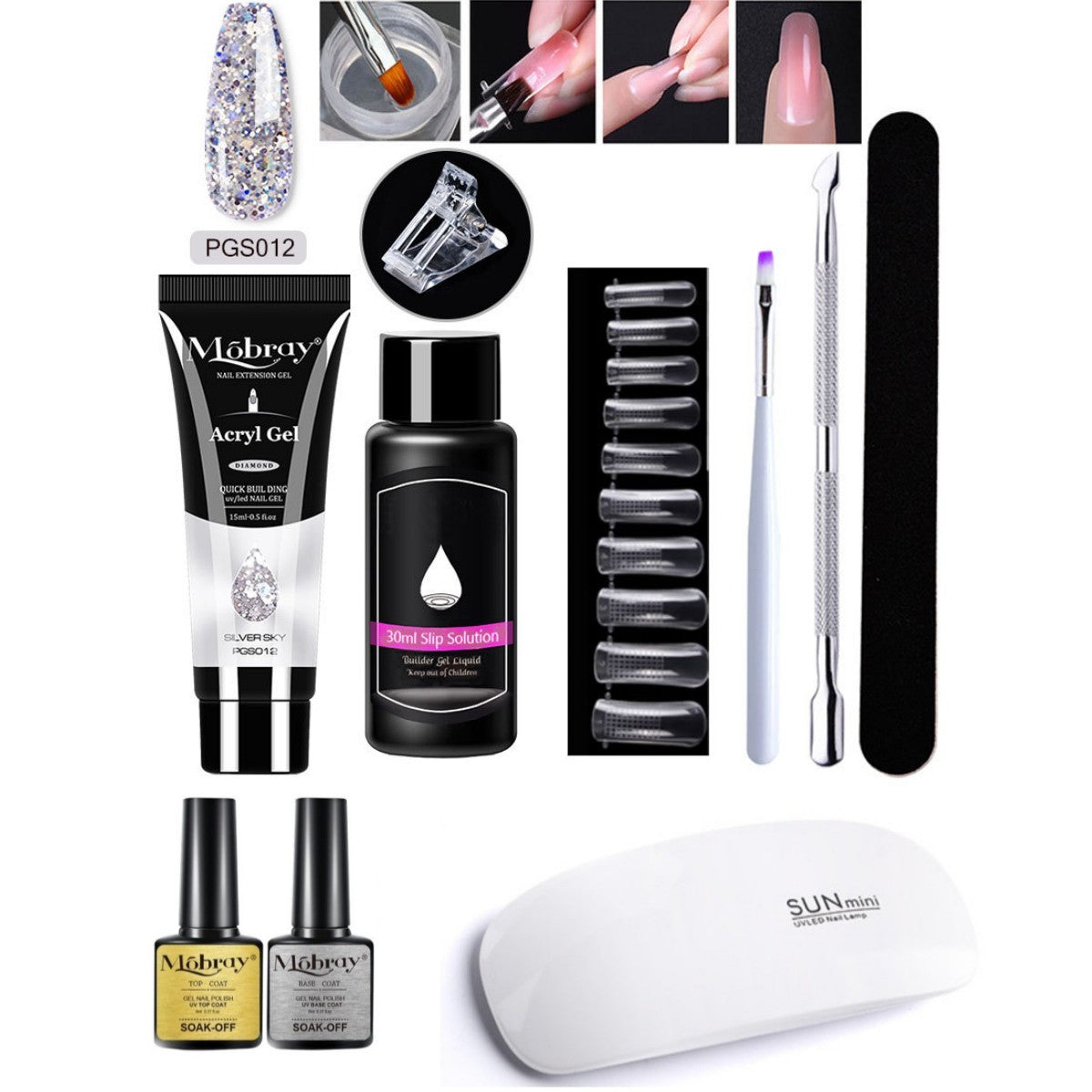 7-Piece Nail Art Crystal Extender Set - happyshop365247