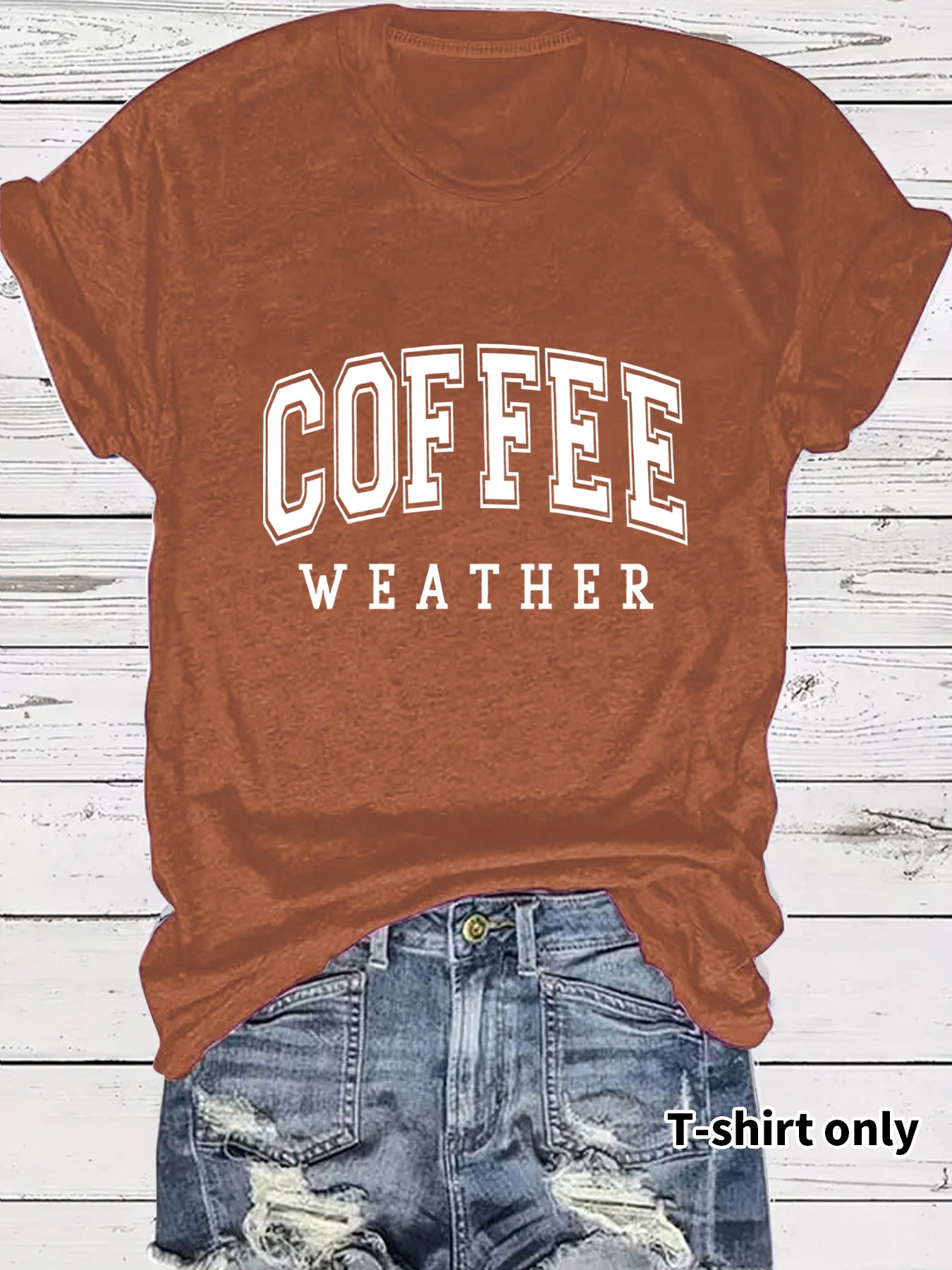 Short sleeved COFFEE pattern