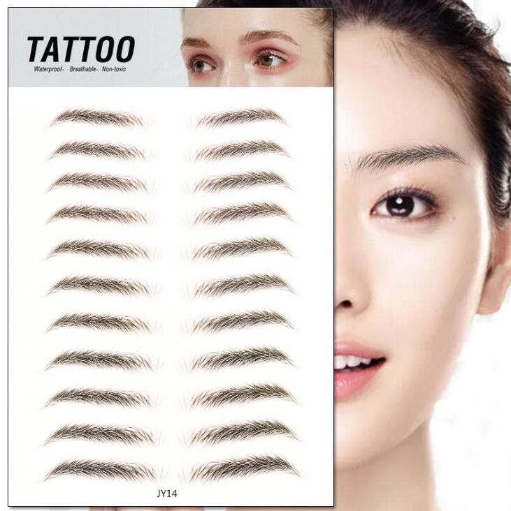 Magic 4D Hair-like Eyebrow Tattoo Sticker False Eyebrows 7 Day Long Lasting Super Waterproof Makeup Eye Brow Stickers Cosmetics - happyshop365247