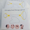Natural Powder Crystal Jade Roller Beauty Face-lifting Double-head Massager - happyshop365247