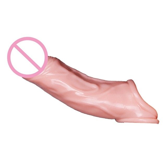 Stretchable Double Male Cock Extender Dildo Enhancer - happyshop365247
