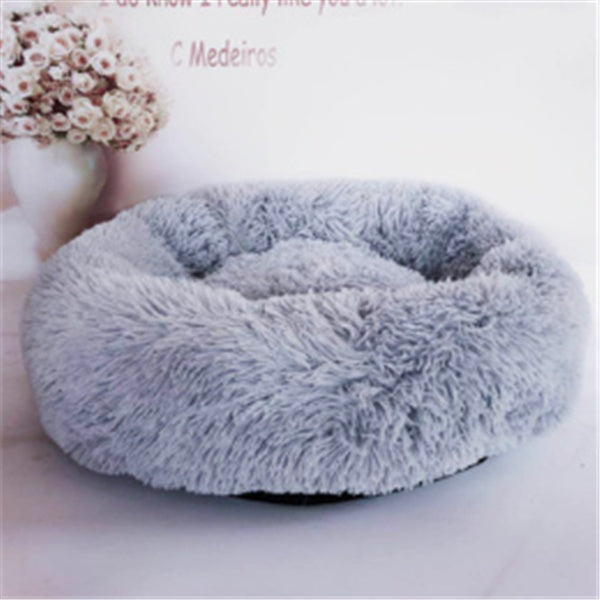 Round Long Hairy Autumn And Winter Nest Pad Cat Mattress - happyshop365247